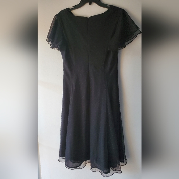 Unique Vintage Black Mesh Mariah Swing Dress - Picture 3 of 9